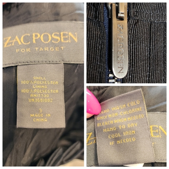 Zac Posen × Target Black Pleated Mini Skirt Paperbag waist size 3. - Picture 4 of 16